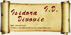 Isidora Divović vizit kartica